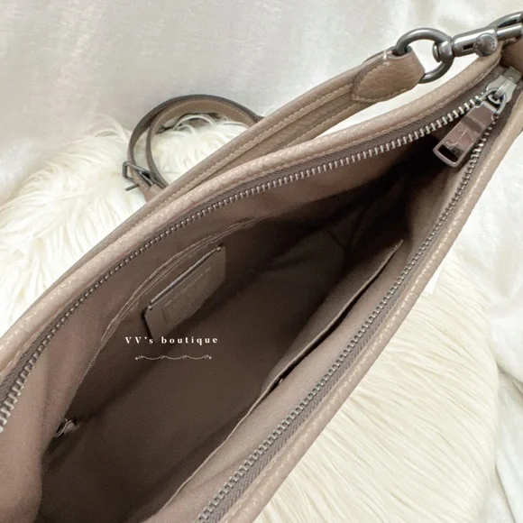 NWT Coach Laurel Shoulder Bag Soft Pebble Leather Dark Stone Taupe Brown CR148 - Picture 10 of 13